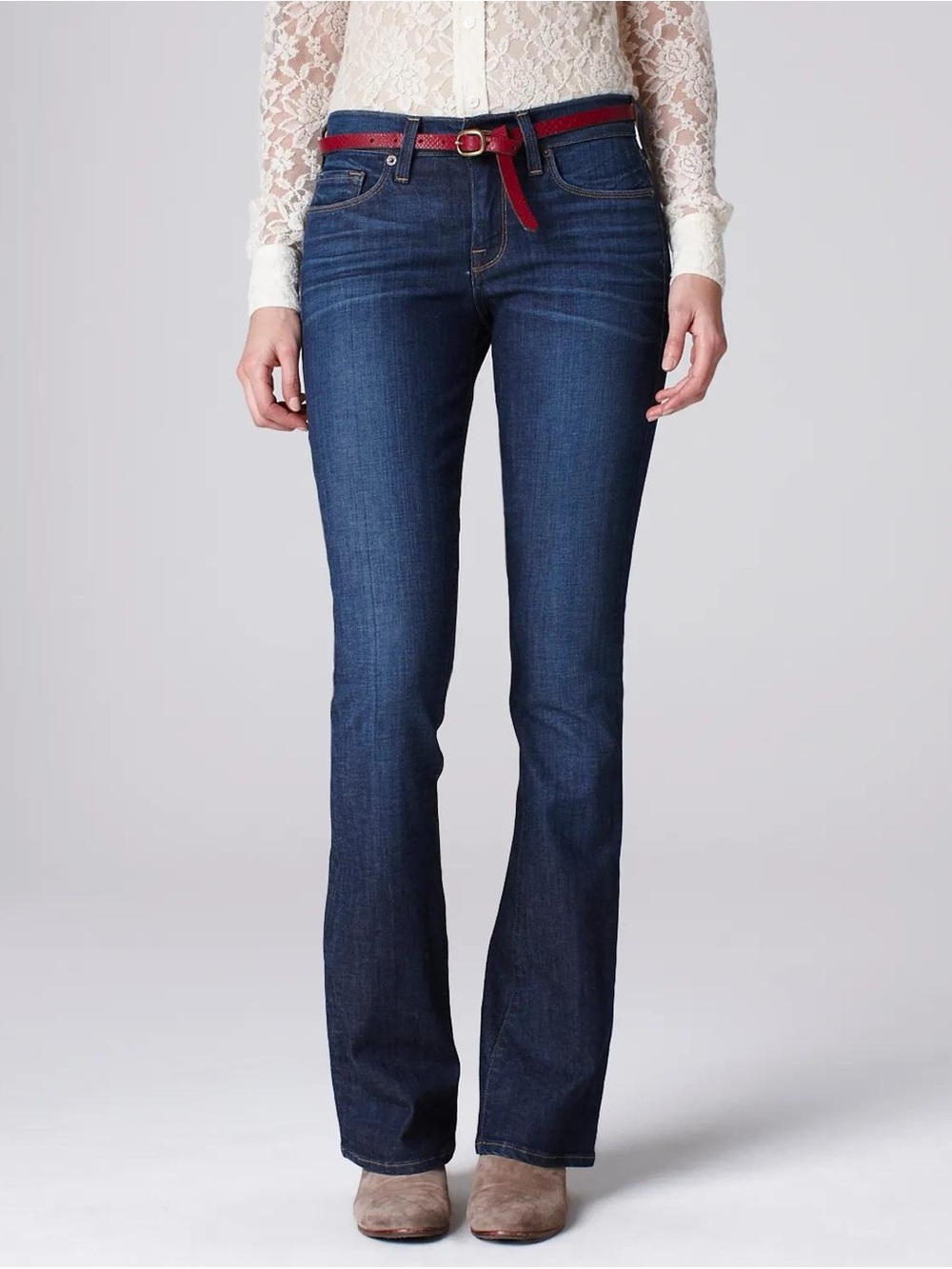 Lucky Brand Sofia Bootcut Jeans Curvy Mid Rise Blue Denim Size 8 / 29 Regular